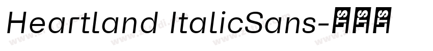 Heartland ItalicSans字体转换